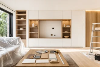 Rénovation intérieure avec rangements sur mesure